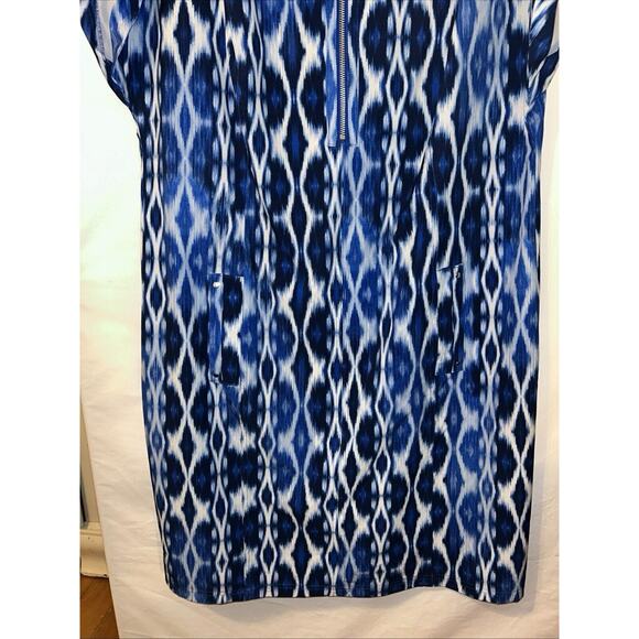 Chico's ZENERGY XL Neema Ikat Half-Zip Golf Dress 4 Way Stretch Athleisure - Picture 5 of 13